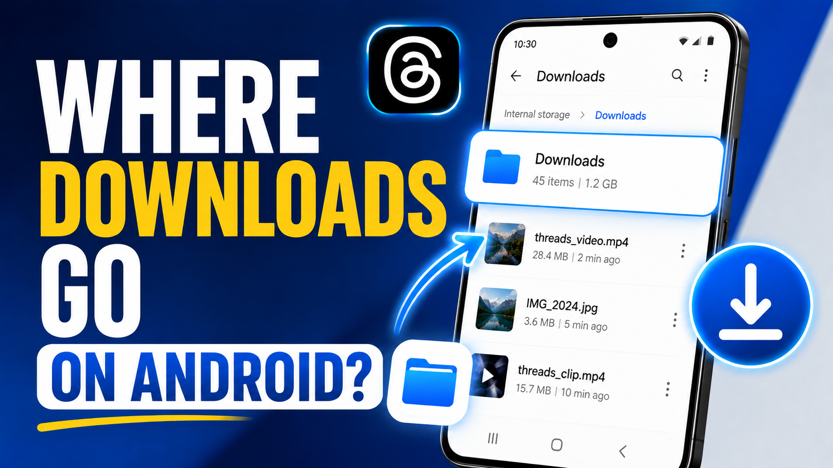 Illustration mapping an Android browser download to Chrome Downloads, the Files app, and Gallery.